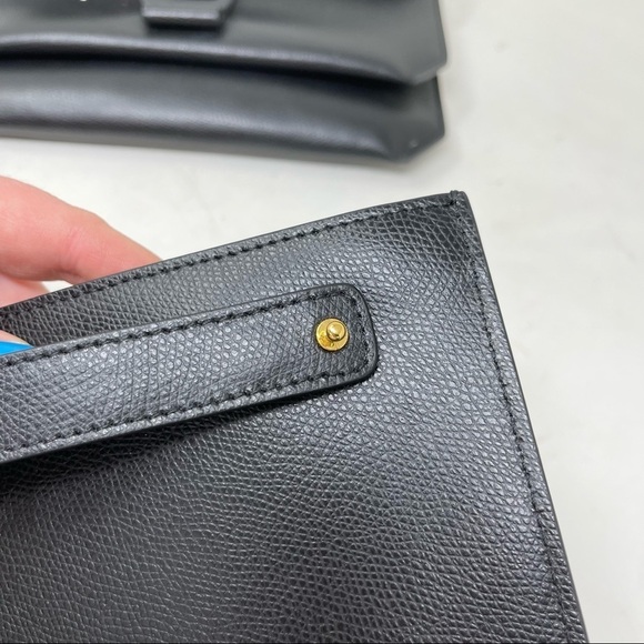 Senreve Black Leather Pebbled Convertible Belt Clutch Crossbody Bag - Picture 14 of 14